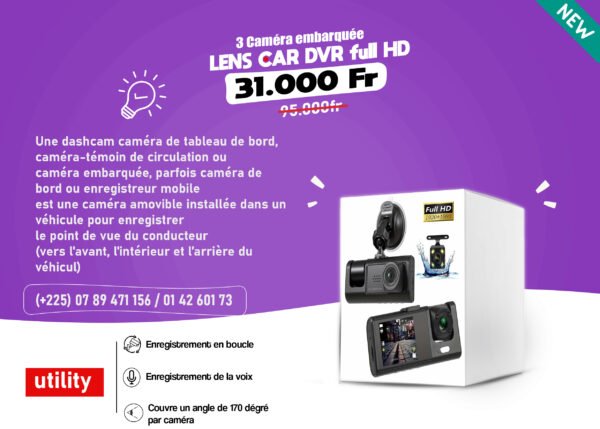 Caméra Lens car DVR full HD – Image 2